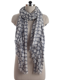 Elsa Hearts on Light Grey Fashion Scarf